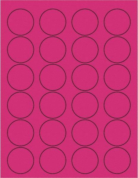 Tape Logic - 1-5/8" Long, Fluorescent Pink Paper Laser Label - For Laser Printers - Americas Industrial Supply