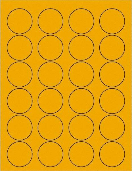 Tape Logic - 1-5/8" Long, Fluorescent Orange Paper Laser Label - For Laser Printers - Americas Industrial Supply