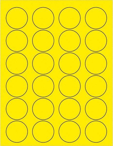 Tape Logic - 1-5/8" Long, Fluorescent Yellow Paper Laser Label - For Laser Printers - Americas Industrial Supply