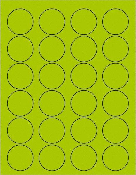 Tape Logic - 1-5/8" Long, Fluorescent Green Paper Laser Label - For Laser Printers - Americas Industrial Supply