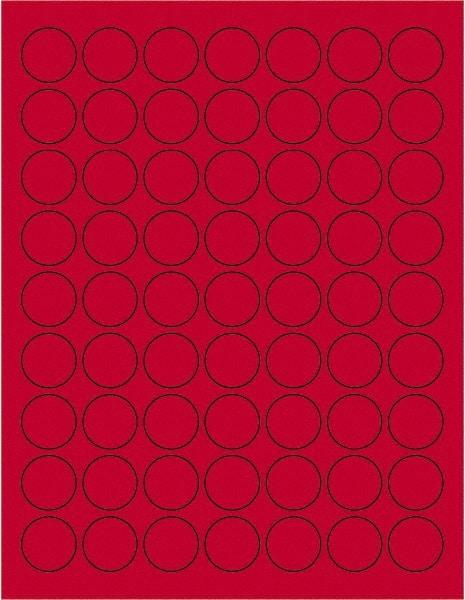 Tape Logic - 1" Long, Fluorescent Red Paper Laser Label - For Laser Printers - Americas Industrial Supply