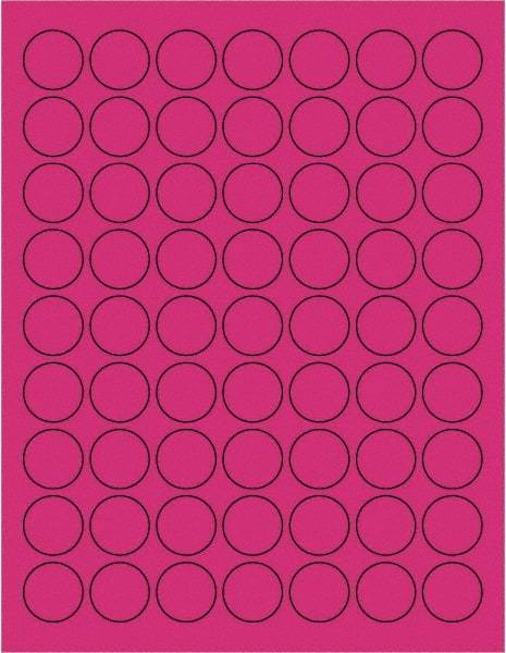 Tape Logic - 1" Long, Fluorescent Pink Paper Laser Label - For Laser Printers - Americas Industrial Supply
