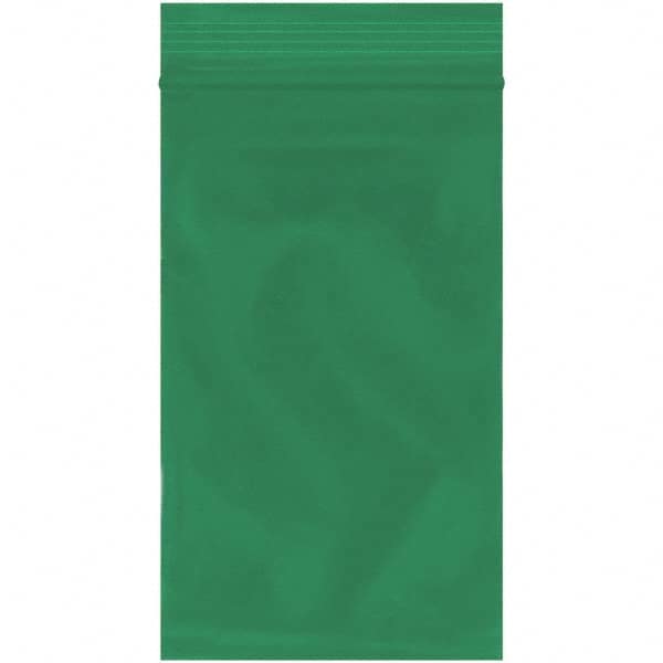 Value Collection - 3 x 5", 2 mil Reclosable Polybags - Green - Americas Industrial Supply