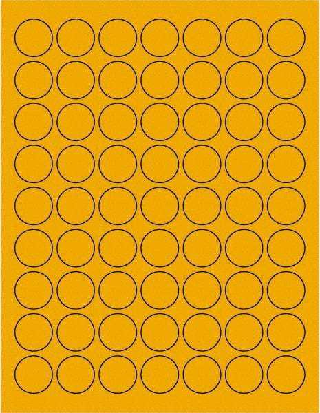 Tape Logic - 1" Long, Fluorescent Orange Paper Laser Label - For Laser Printers - Americas Industrial Supply