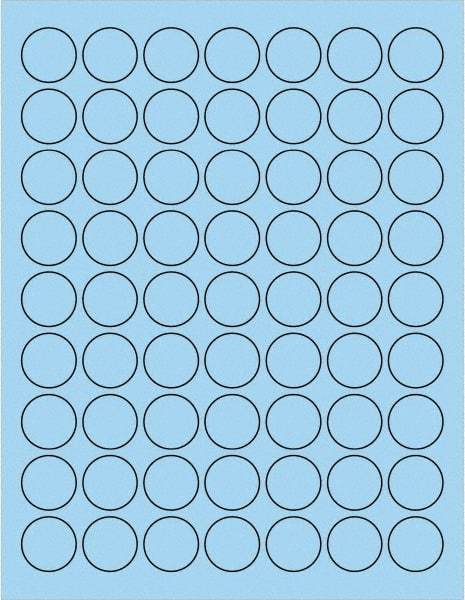 Tape Logic - 1" Long, Pastel Blue Paper Laser Label - For Laser Printers - Americas Industrial Supply