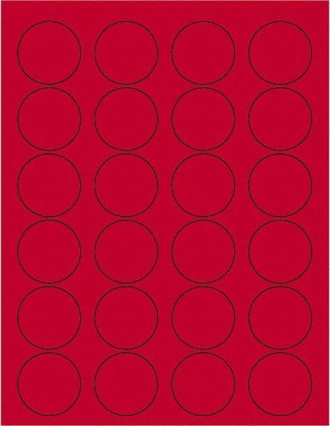 Tape Logic - 1-5/8" Long, Fluorescent Red Paper Laser Label - For Laser Printers - Americas Industrial Supply