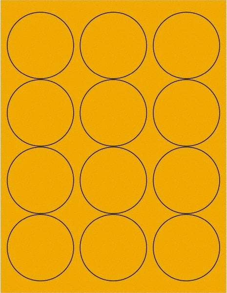 Tape Logic - 2-1/2" Long, Fluorescent Orange Paper Laser Label - For Laser Printers - Americas Industrial Supply