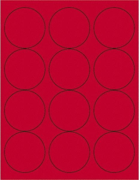 Tape Logic - 2-1/2" Long, Fluorescent Red Paper Laser Label - For Laser Printers - Americas Industrial Supply
