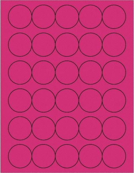 Tape Logic - 1-1/2" Long, Fluorescent Pink Paper Laser Label - For Laser Printers - Americas Industrial Supply