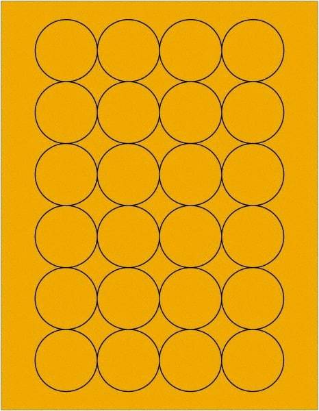 Tape Logic - 1.6" Wide x 1-21/32" Long, Fluorescent Orange Paper Laser Label - For Laser Printers - Americas Industrial Supply