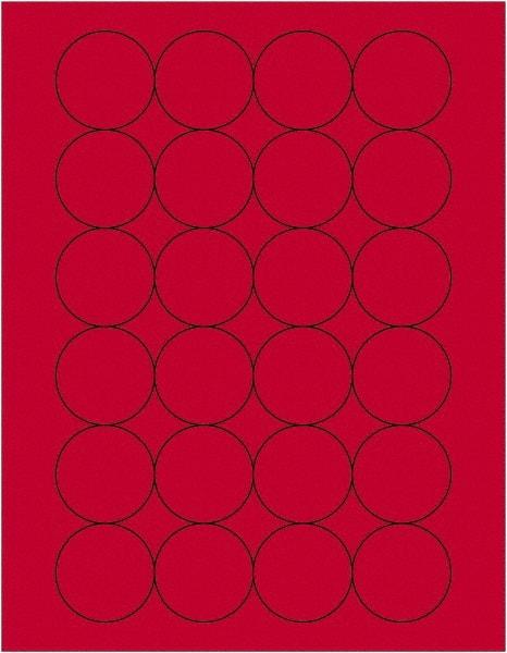 Tape Logic - 1.6" Wide x 1-21/32" Long, Fluorescent Red Paper Laser Label - For Laser Printers - Americas Industrial Supply
