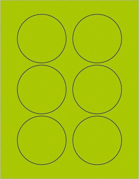 Tape Logic - 3" Long, Fluorescent Green Paper Laser Label - For Laser Printers - Americas Industrial Supply