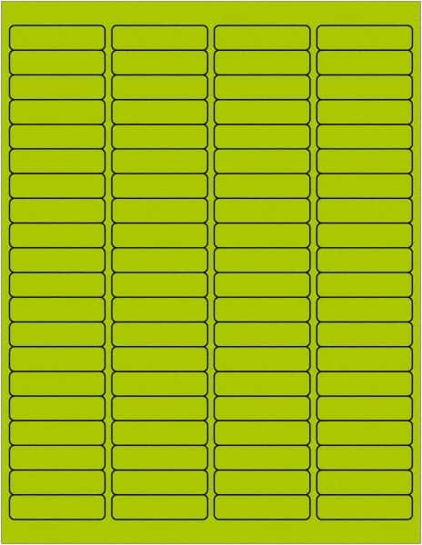 Tape Logic - 1/2" Long, Fluorescent Green Paper Laser Label - For Laser Printers - Americas Industrial Supply
