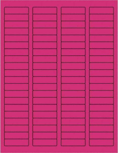 Tape Logic - 1-3/4" Long, Fluorescent Pink Paper Laser Label - For Laser Printers - Americas Industrial Supply