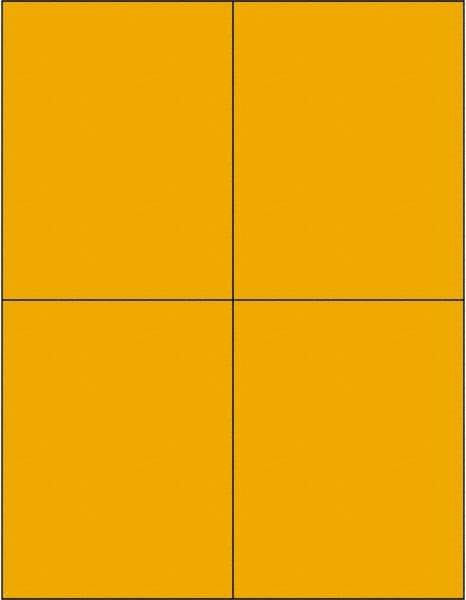 Tape Logic - 5-1/2" Long, Fluorescent Orange Paper Laser Label - For Laser Printers - Americas Industrial Supply