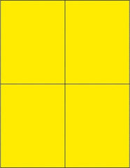 Tape Logic - 5-1/2" Long, Fluorescent Yellow Paper Laser Label - For Laser Printers - Americas Industrial Supply