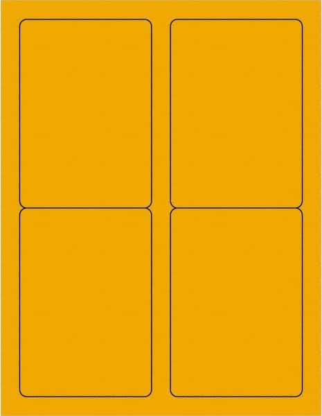 Tape Logic - 5" Long, Fluorescent Orange Paper Laser Label - For Laser Printers - Americas Industrial Supply