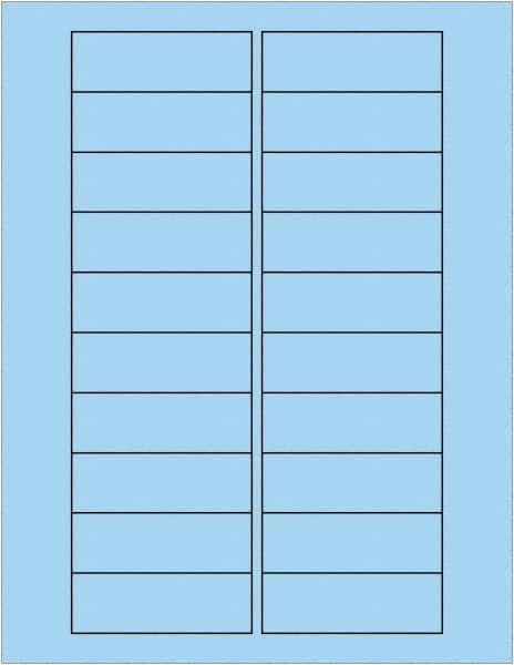 Tape Logic - 3" Long, Pastel Blue Paper Laser Label - For Laser Printers - Americas Industrial Supply