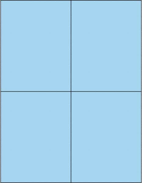 Tape Logic - 5-1/2" Long, Pastel Blue Paper Laser Label - For Laser Printers - Americas Industrial Supply