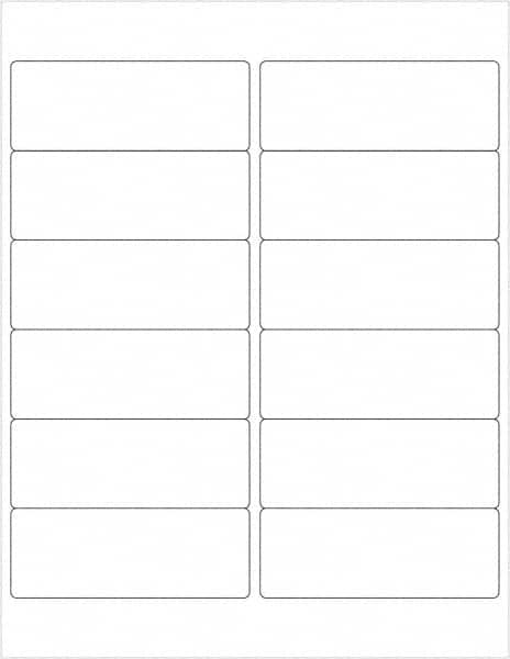 Tape Logic - 4" Long, White Paper Laser Label - For Laser Printers - Americas Industrial Supply