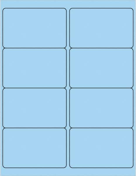 Tape Logic - 4" Long, Pastel Blue Paper Laser Label - For Laser Printers - Americas Industrial Supply
