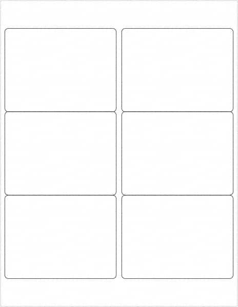 Tape Logic - 4" Long, White Paper Laser Label - For Laser Printers - Americas Industrial Supply