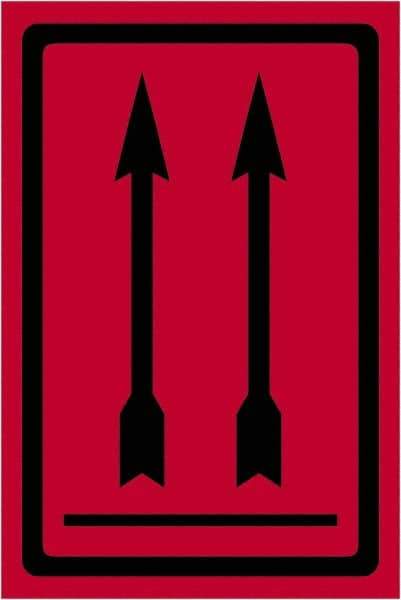 Tape Logic - 6" Long, Fluorescent Red Paper Shipping Label - For Multi-Use - Americas Industrial Supply