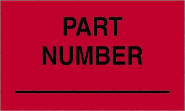 Tape Logic - 5" Long, Fluorescent Red Paper Shipping Label - For Multi-Use - Americas Industrial Supply
