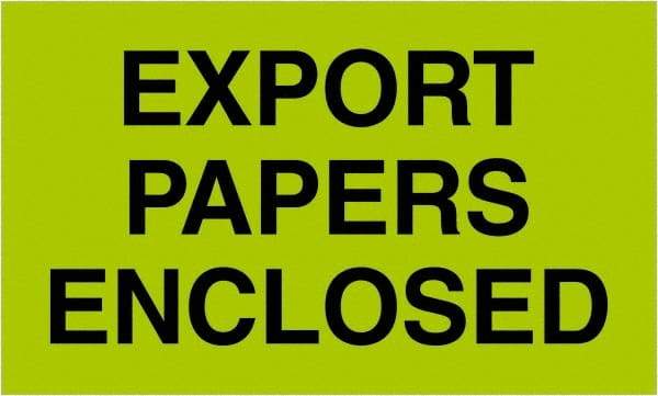 Tape Logic - 5" Long, Fluorescent Green Paper Shipping Label - For Multi-Use - Americas Industrial Supply