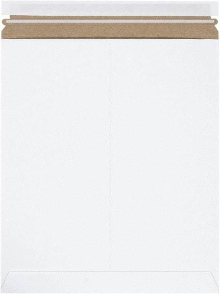 Made in USA - 15" Long x 12-3/4" Wide Peel-Off Self-Seal Flat Mailer - White - Americas Industrial Supply