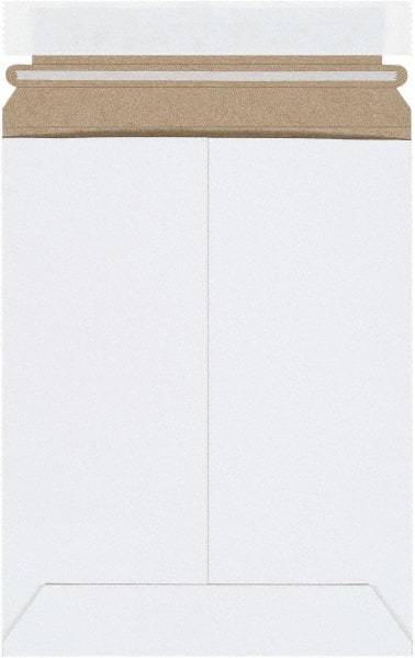 Made in USA - 9" Long x 7" Wide Peel-Off Self-Seal Flat Mailer - White - Americas Industrial Supply