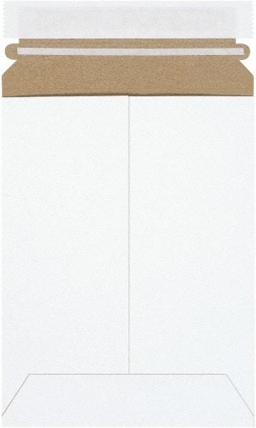 Made in USA - 8" Long x 6" Wide Peel-Off Self-Seal Flat Mailer - White - Americas Industrial Supply