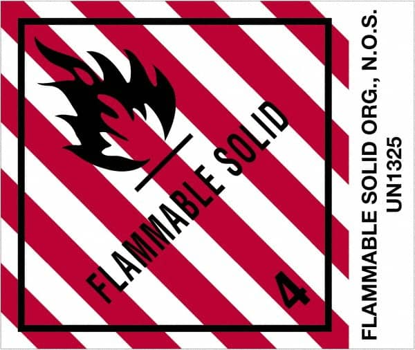 Tape Logic - 4-3/4" Long, Red, Black on White Paper D.O.T. Labels - For Multi-Use - Americas Industrial Supply