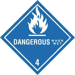 Tape Logic - 4" Long, Blue/White Paper D.O.T. Labels - For Multi-Use - Americas Industrial Supply