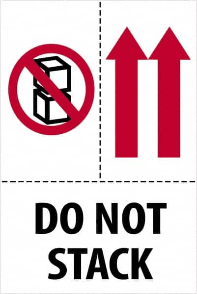 Tape Logic - 6" Long, Red, Black on White Paper Shipping Label - For Multi-Use - Americas Industrial Supply