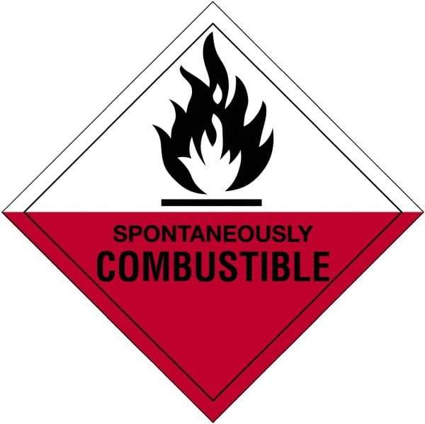 Tape Logic - 4" Long, Red, Black on White Paper D.O.T. Labels - For Multi-Use - Americas Industrial Supply