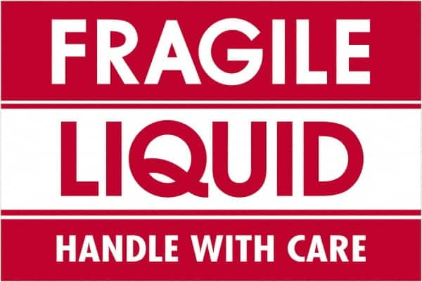 Tape Logic - 3" Long, Red/White Paper Shipping Label - For Multi-Use - Americas Industrial Supply