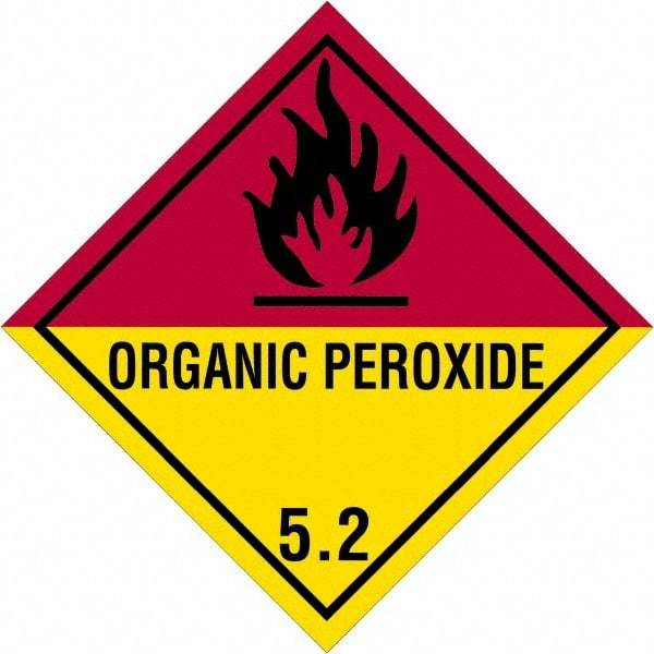 Tape Logic - 4" Long, Yellow/Red/Black/Gray Paper D.O.T. Labels - For Multi-Use - Americas Industrial Supply