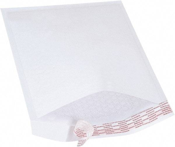 Made in USA - 12" Long x 8-1/2" Wide Peel-Off Self-Seal Bubble Mailer - White - Americas Industrial Supply