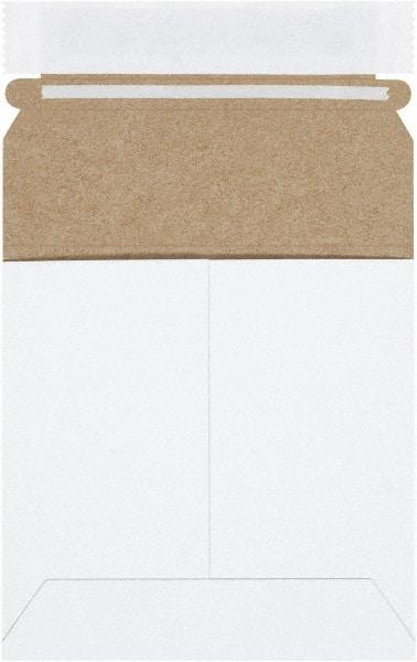 Made in USA - 5-1/8" Long x 5-1/8" Wide Peel-Off Self-Seal Flat Mailer - White - Americas Industrial Supply