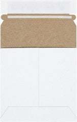 Made in USA - 5-1/8" Long x 5-1/8" Wide Peel-Off Self-Seal Flat Mailer - White - Americas Industrial Supply