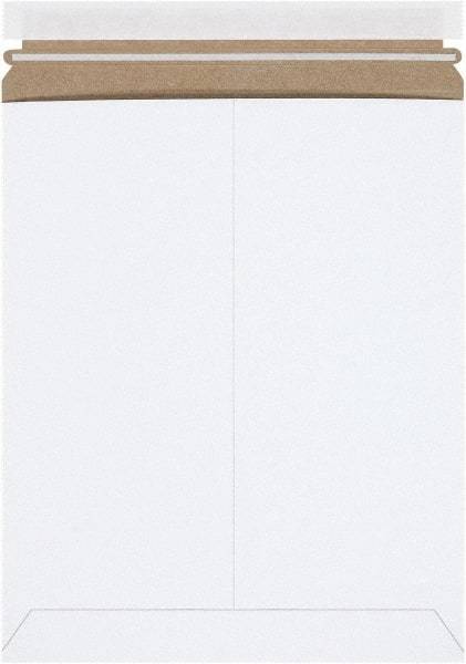 Made in USA - 13-1/2" Long x 11" Wide Peel-Off Self-Seal Flat Mailer - White - Americas Industrial Supply