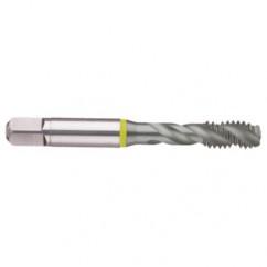 3/8-24 2B 3-Flute Cobalt Yellow Ring Semi-Bottoming 40 degree Spiral Flute Tap-MolyGlide - Americas Industrial Supply