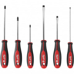 Milwaukee Tool - Screwdriver Sets Screwdriver Types Included: Phillips; Slotted Number of Pieces: 6 - Americas Industrial Supply
