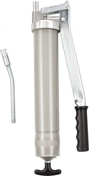 Umeta - Rigid Lever Grease Gun - 16 oz Capacity, 1/8 Thread Outlet, 17 Strokes per oz, Cartridge, Suction Fill & Loader Pump - Americas Industrial Supply