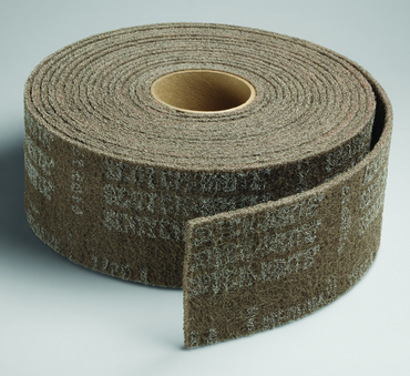 4'' x 30 ft. - Grade A Medium Grit - Scotch-Brite Cut & Polish Non Woven Abrasive Roll - Americas Industrial Supply