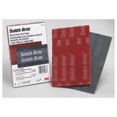 Scotch-Brite PRO Hand Pad 64933 Multi Pack 1 - 6″ × 9″ pad 7447 PRO and 1 - 6″ × 9″ pad 7448 PRO per bag - Americas Industrial Supply