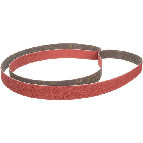 3M Cubitron II Cloth Belt 984F 5/8″ × 132″ 50+ YF-weight Film-lok Single-Flex - Exact Industrial Supply