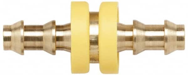 Coilhose Pneumatics - 1/2" ID Barbed Push On Splicer - Brass - Americas Industrial Supply