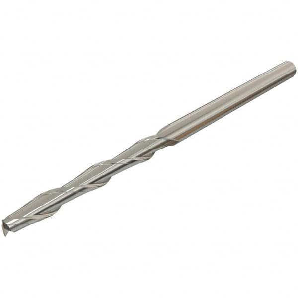 Iscar - 3mm, 30mm LOC, 3mm Shank Diam, 75mm OAL, 2 Flute, Solid Carbide Square End Mill - Single End, Uncoated, Spiral Flute, 30° Helix, Centercutting, Right Hand Cut, Right Hand Flute - Americas Industrial Supply